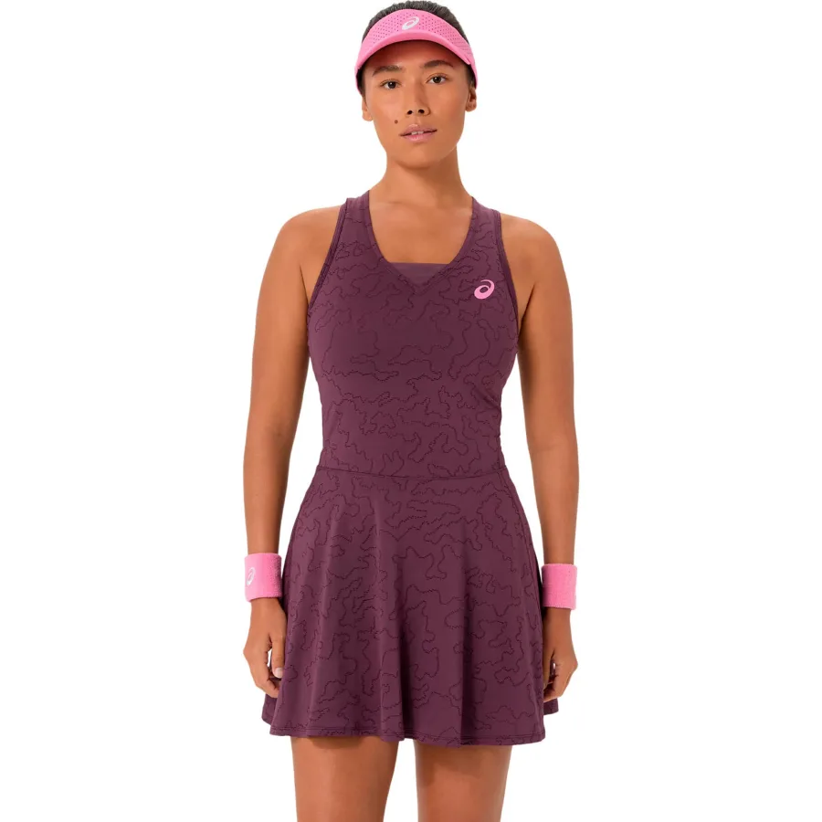 ASICS Match Jacquard Kleid Damen - weinrot