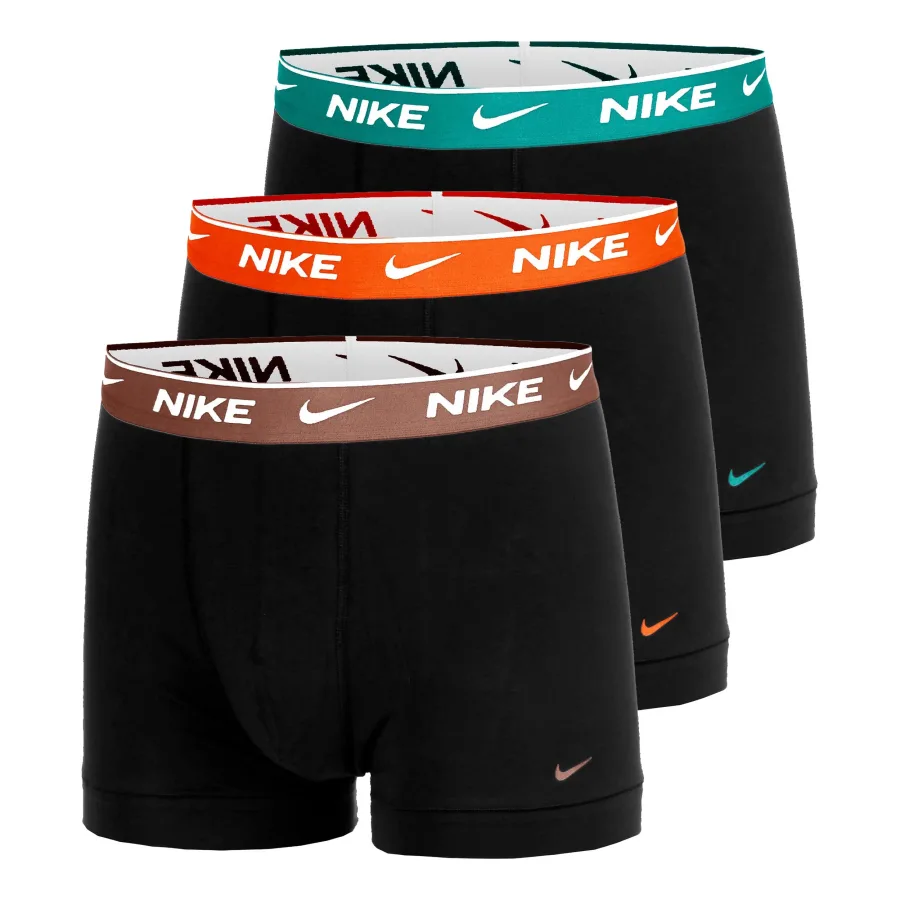 Nike Essential Cotton Stretch Trunk Boxer Short 3er Pack Herren - schwarz, orange