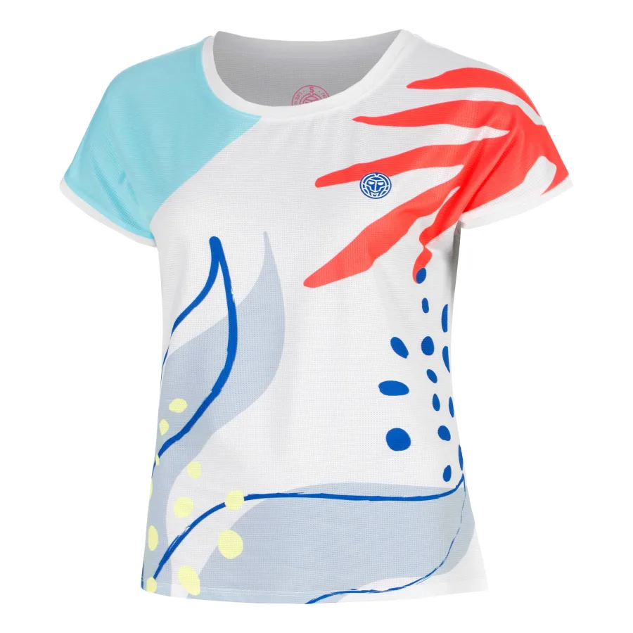 BIDI BADU Hey Laguna T-Shirt Damen-weiß, mehrfarbig