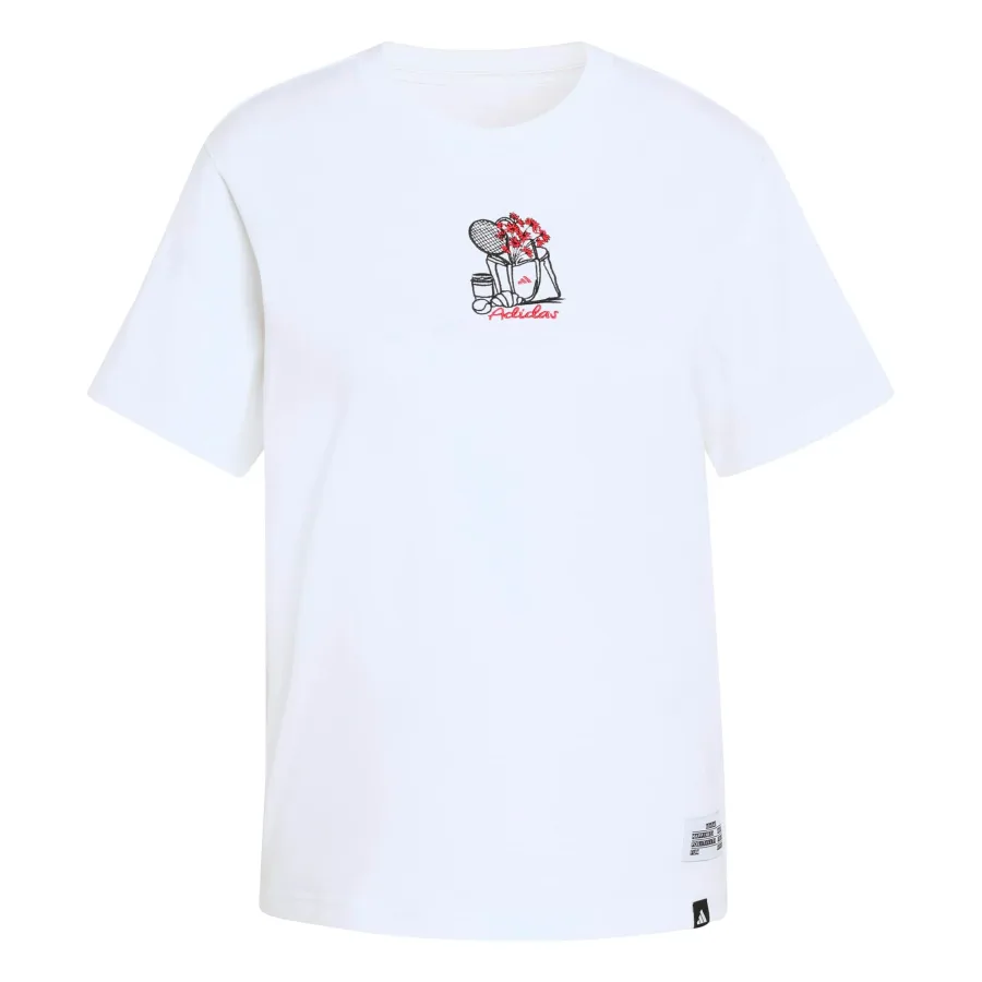 adidas MINI Embroidery Graphic T-Shirt Damen - weiß, mehrfarbig