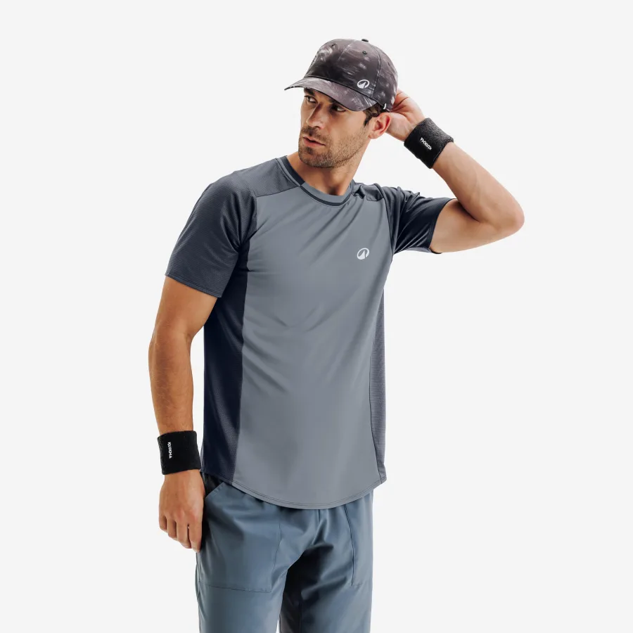 KUIKMA Herren Tennis T-Shirt atmungsaktiv - Dry grau