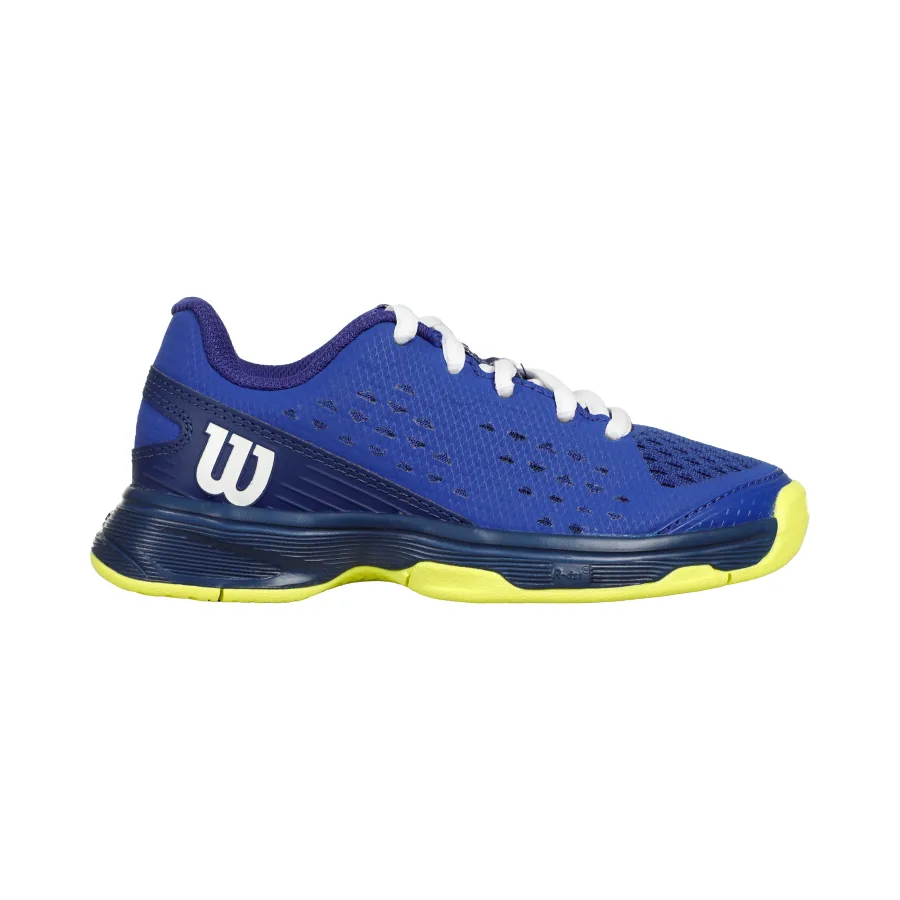 Wilson Wilson RUSH PRO AC Allcourtschuh Kinder - Blau, Neongelb