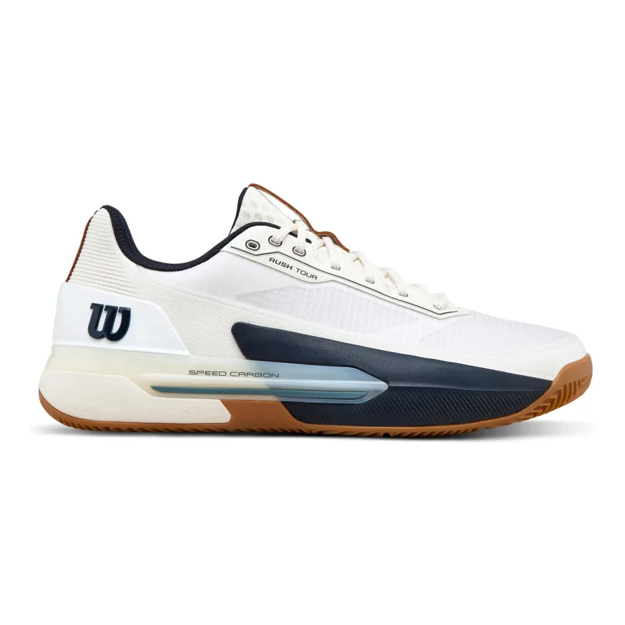 Wilson Wilson Rush Tour 5 Sandplatzschuh Herren - weiß, dunkelblau