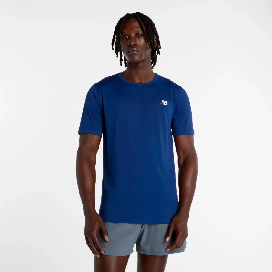 New Balance Sport Essentials Utility T-Shirt Herren-blau, weiß