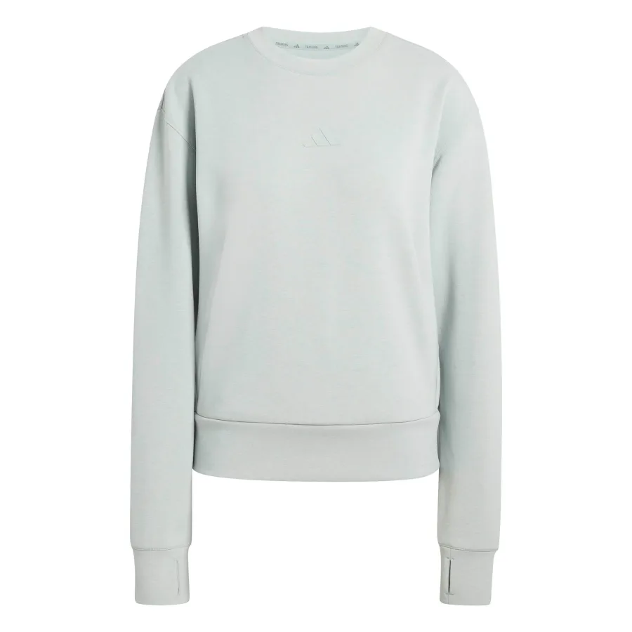 adidas D4T Knit Crew Sweatshirt Damen-salbei