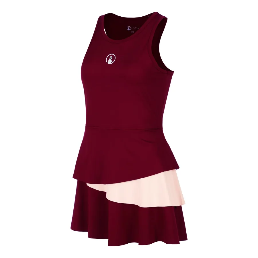 Quiet Please Quiet Please Endlessly Flounce Kleid Damen - Weinrot, Rosa