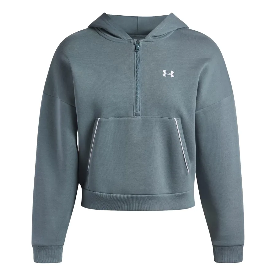 Under Armour Rival Fleece Piped Half-Zip Sweatshirt Damen-weiß