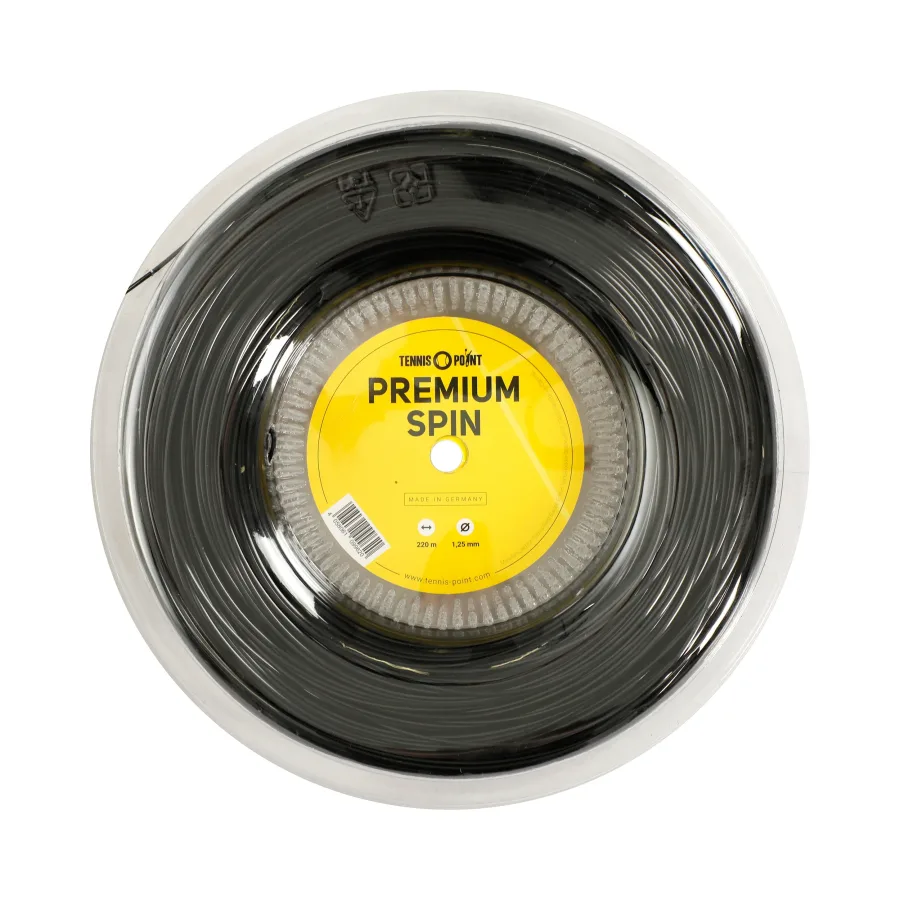 Tennis-Point Tennis - Point Premium Spin Saitenrolle 220m Schwarz