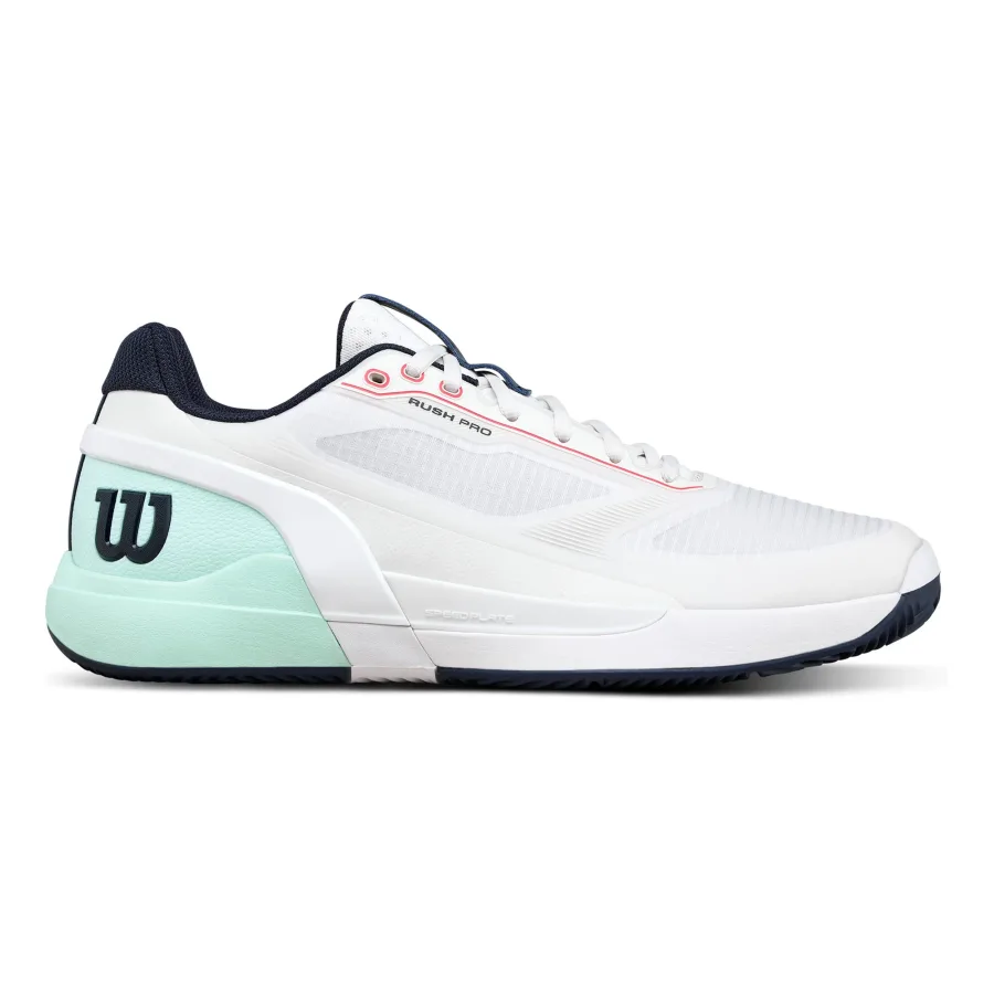Wilson Wilson Rush Pro 5 Sandplatzschuh Herren - weiß, türkis