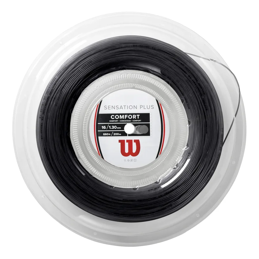 Wilson Sensation Plus Saitenrolle 200m-Schwarz