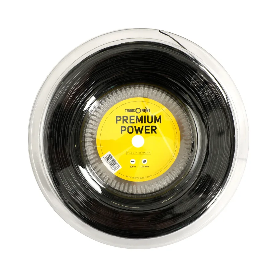 Tennis-Point Tennis - Point Premium Power Saitenrolle 220m Schwarz