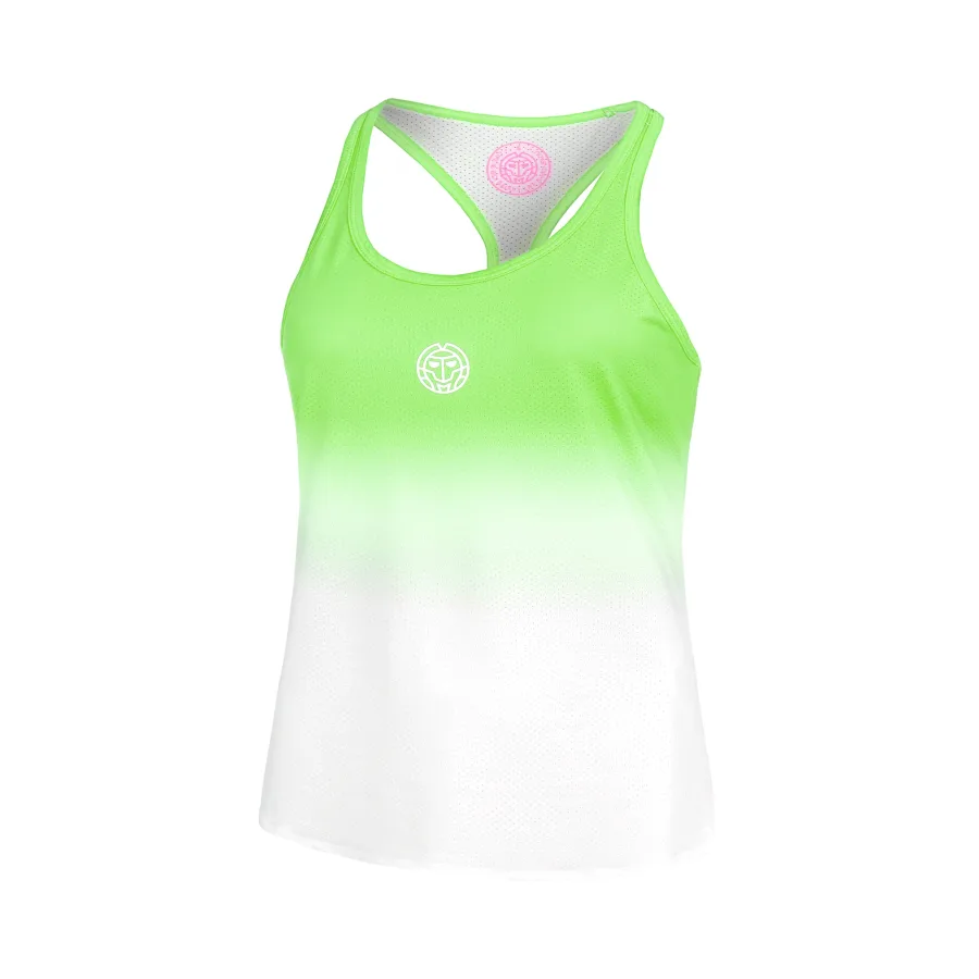 BIDI BADU Crew Gradiant Tank-Top Mädchen-Neongrün,Weiß