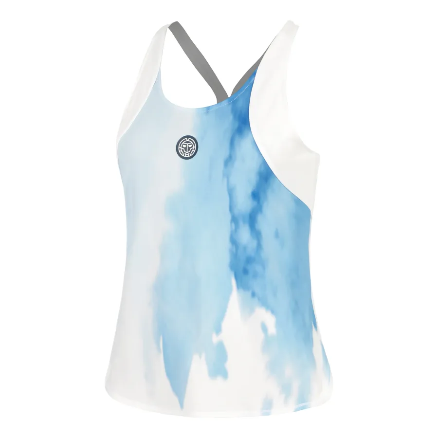 BIDI BADU Watercolour Tank-Top Damen-Weiß,Blau