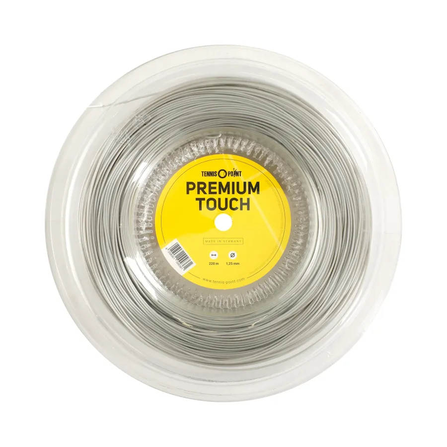 Tennis-Point Tennis - Point Premium Touch Saitenrolle 220m Grau