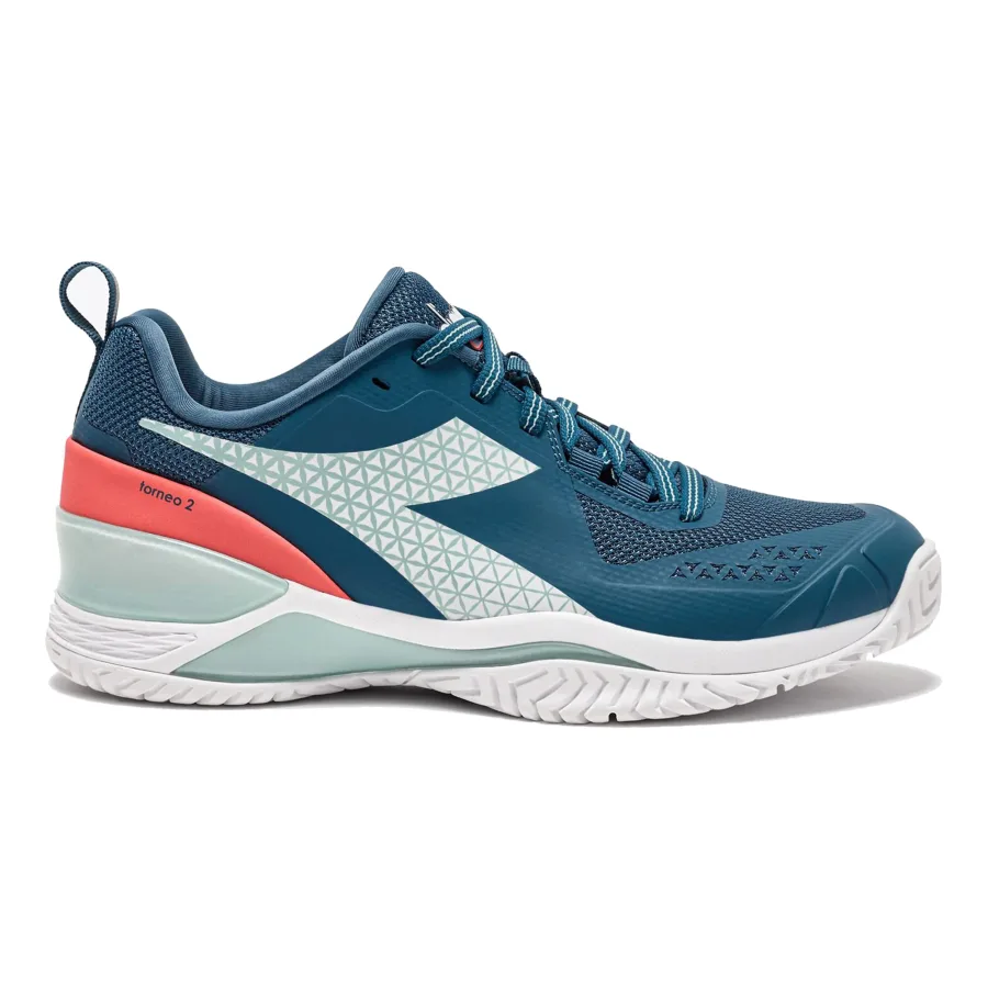 Diadora Blushield Torneo 2 Allcourtschuh Damen-Petrol,Mint