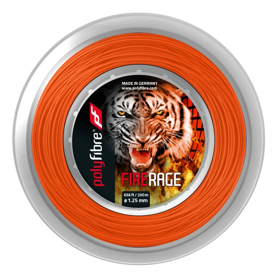 Polyfibre Firerage Ribbed 200m Saitenrolle-Rot