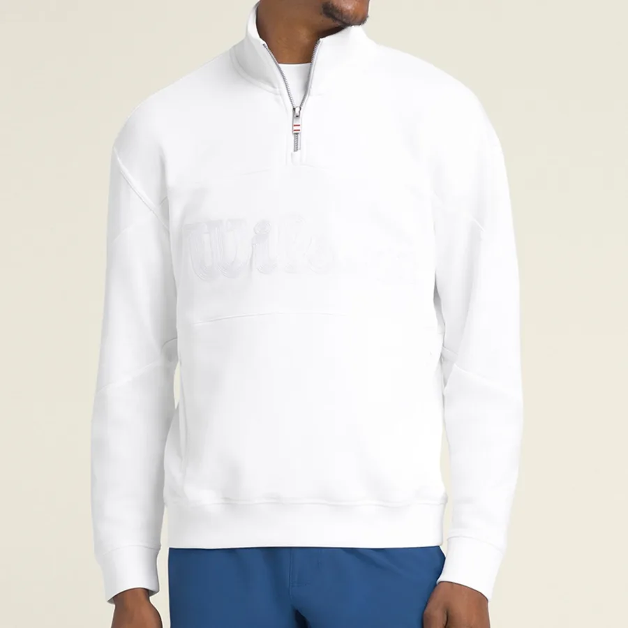 Wilson Wilson M Parkside Half - Zip Longsleeve weiß