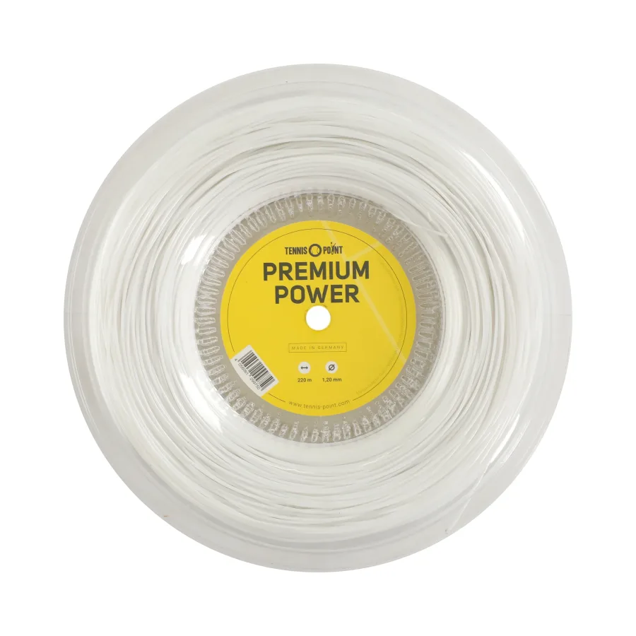 Tennis-Point Tennis - Point Premium Power Saitenrolle 220m Weiß