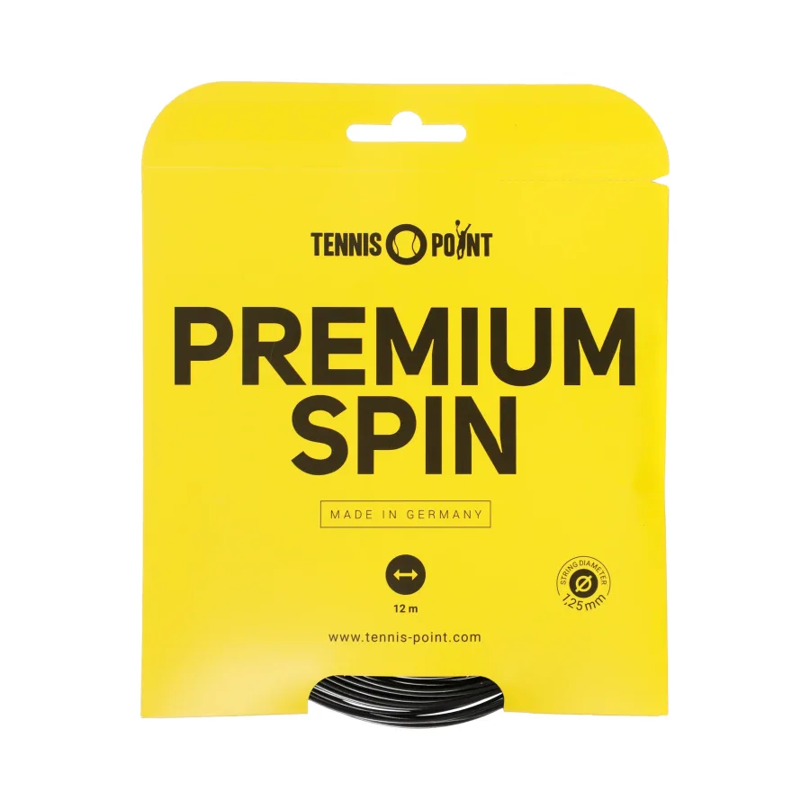 Tennis-Point Tennis - Point Premium Spin Saitenset 12m Schwarz
