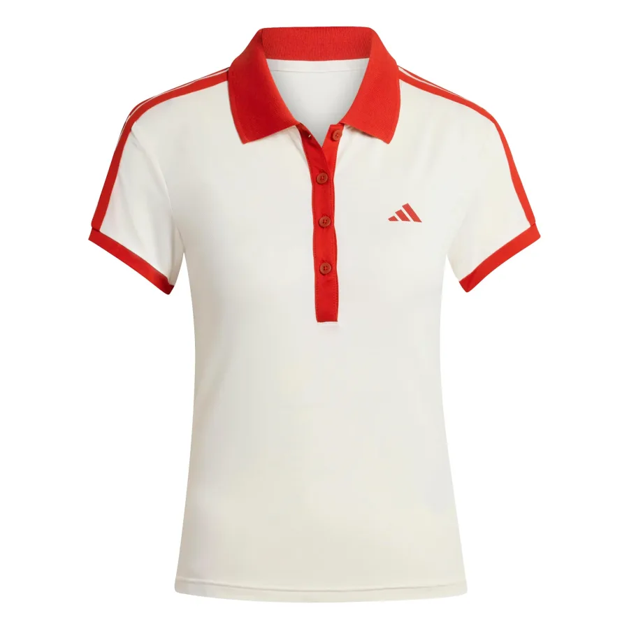 adidas Classics Polo Damen - beige, rot