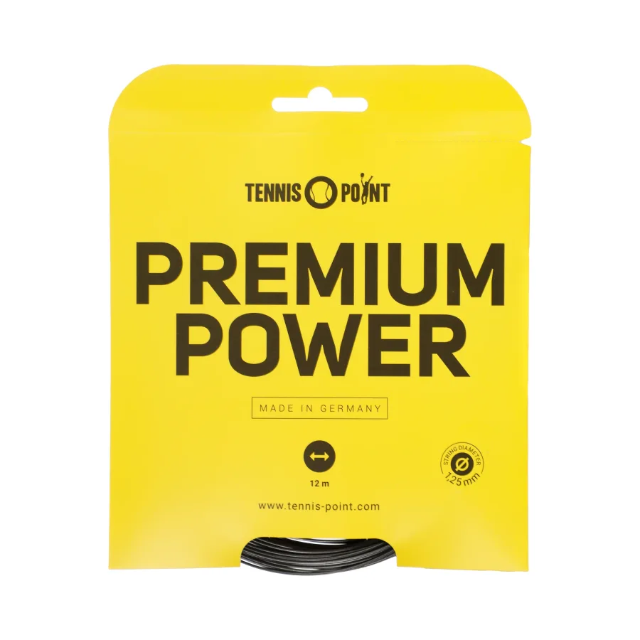 Tennis-Point Tennis - Point Premium Power Saitenset 12m Schwarz