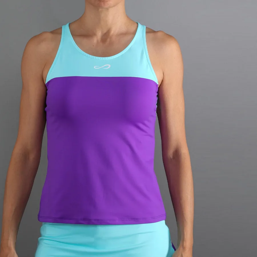 Endless Bloom Tank-Top Damen-lila, türkis