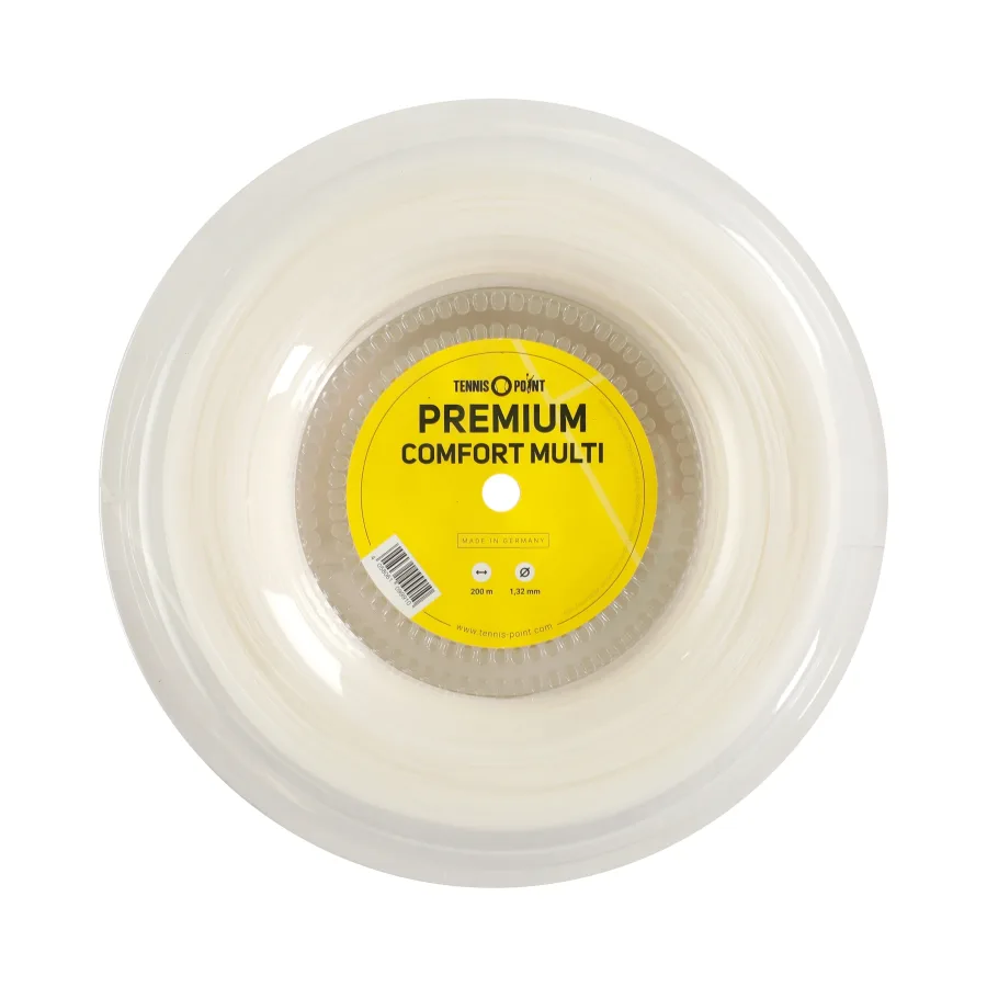 Tennis-Point Tennis - Point Premium Comfort Multi Saitenrolle 200m Weiß