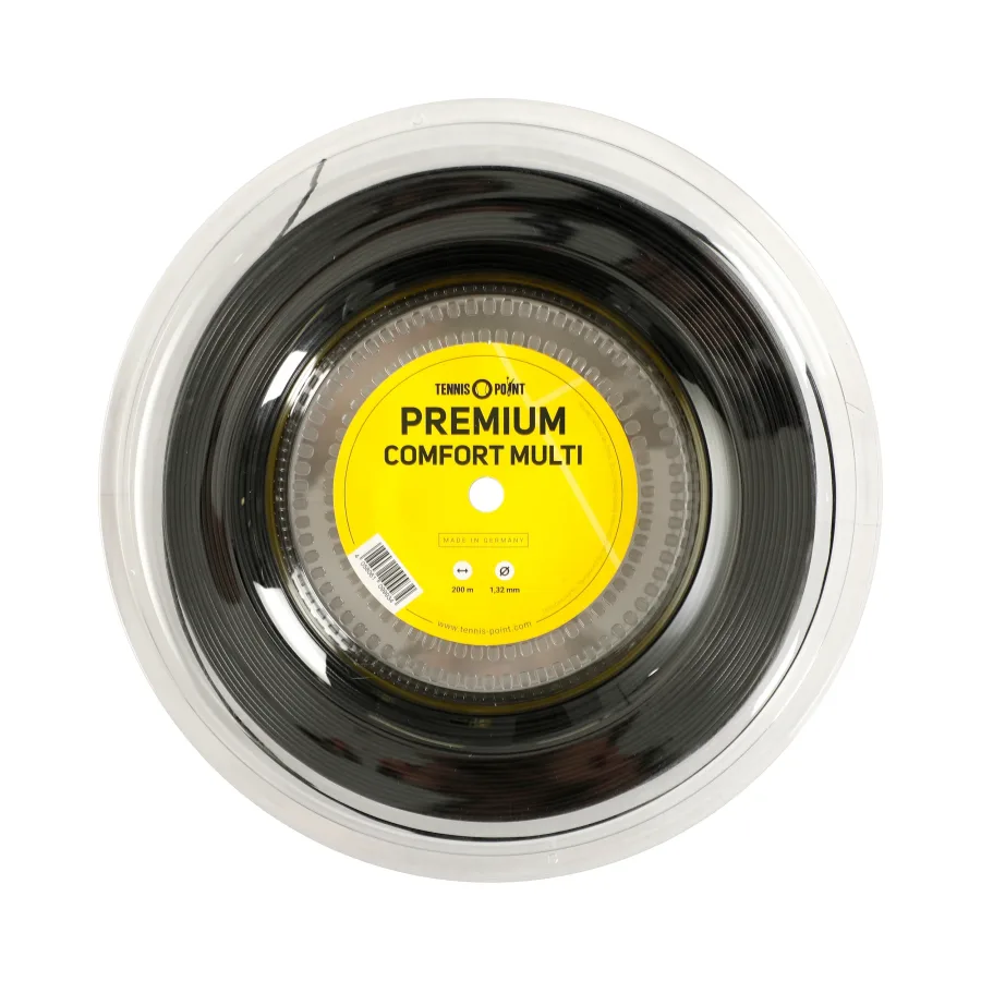 Tennis-Point Tennis - Point Premium Comfort Multi Saitenrolle 200m Schwarz