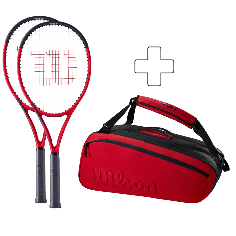 Wilson Wilson 100 V2.0 Schlägerpaket 2x plus Schlägertasche