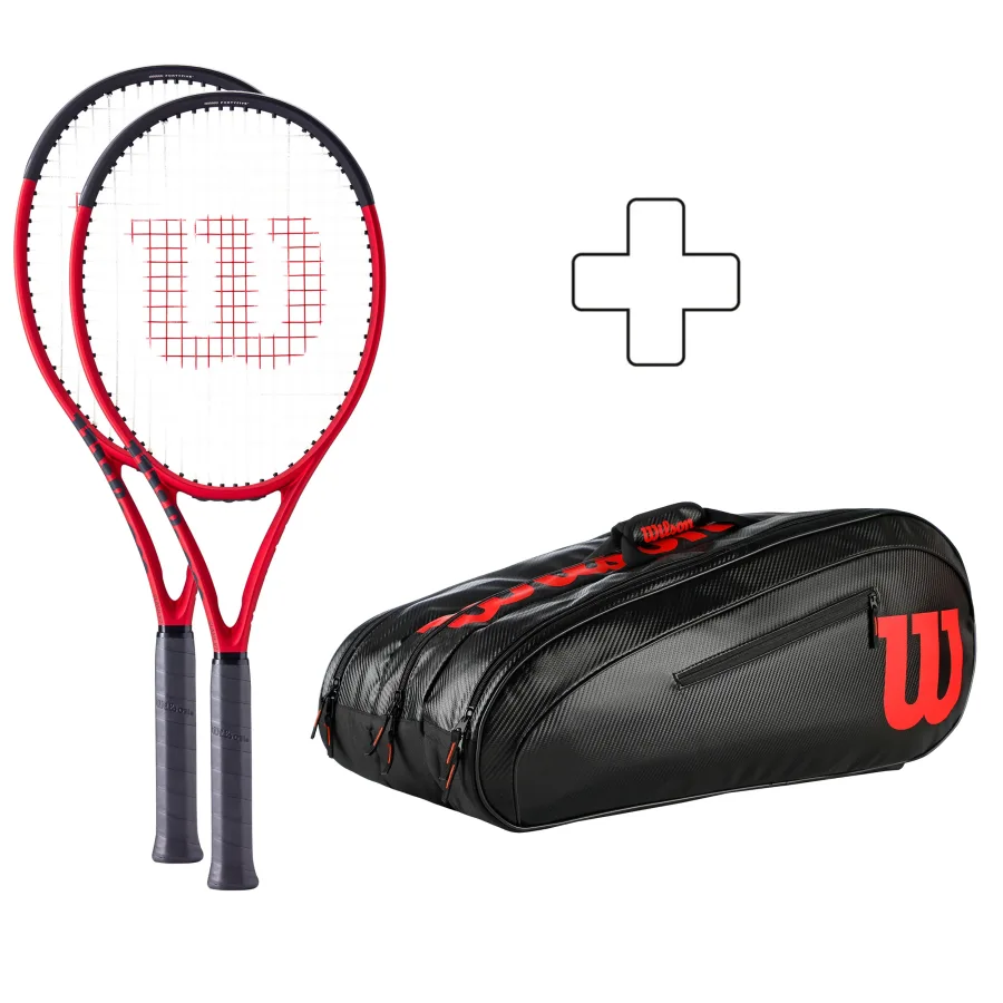 Wilson Wilson 2x Clash 100 V2.0 plus Schlägertasche