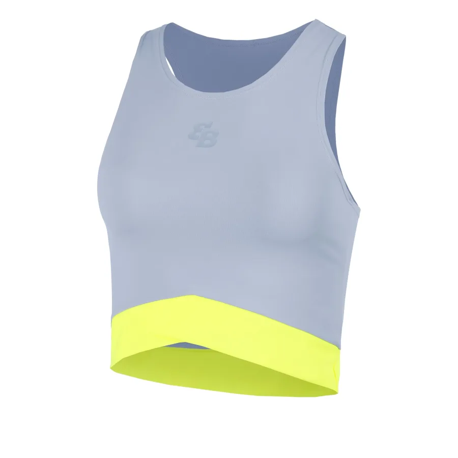BB by Belen Berbel Bora Tank-Top Damen-Grau,Neongelb