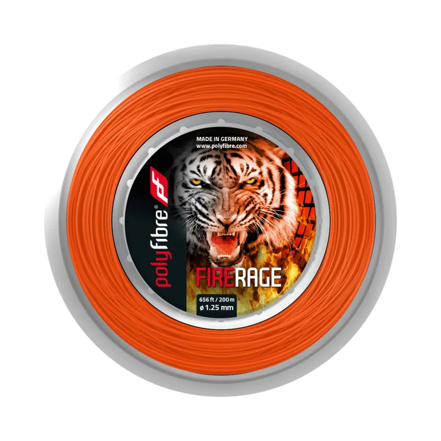 Polyfibre Fire Rage 200m Saitenrolle-Rot