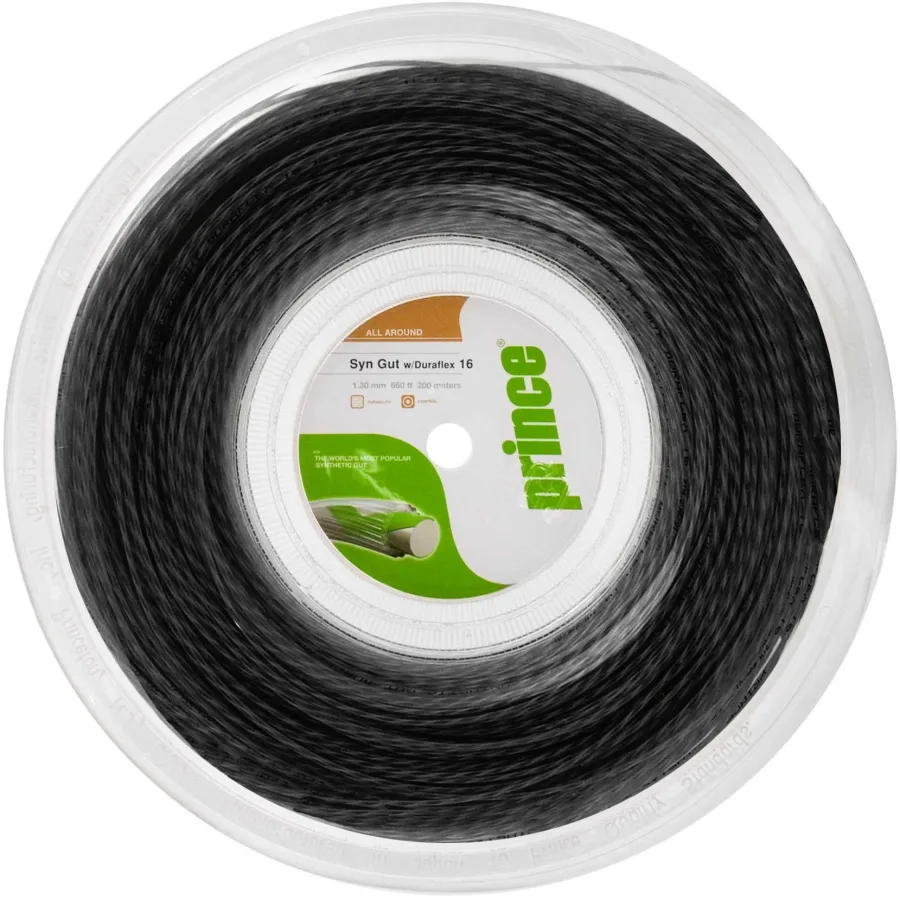Prince Synthetic Gut Duraflex Saitenrolle 200m - schwarz