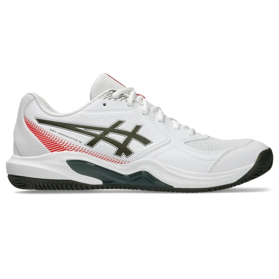 ASICS Herren - tennis - schuhe - stabil, gedämpft - gel dedicate 9 - weiß/khaki