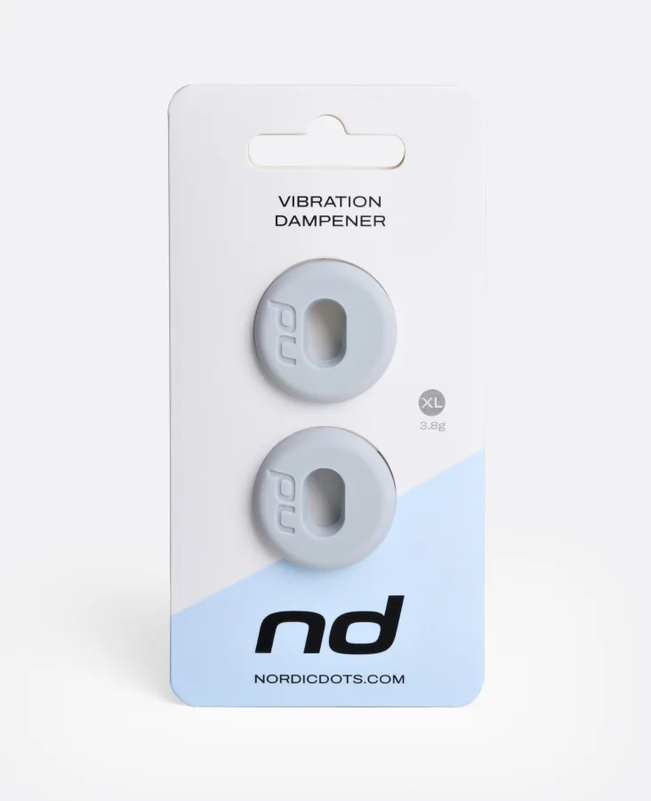 NORDICDOTS Tennisschläger Vibrationsdämpfer XL Hellgrau
