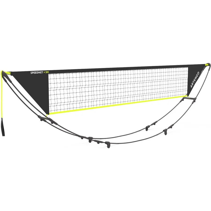 Artengo Tennisnetz Speed 3 Meter höhenverstellbar faltbar