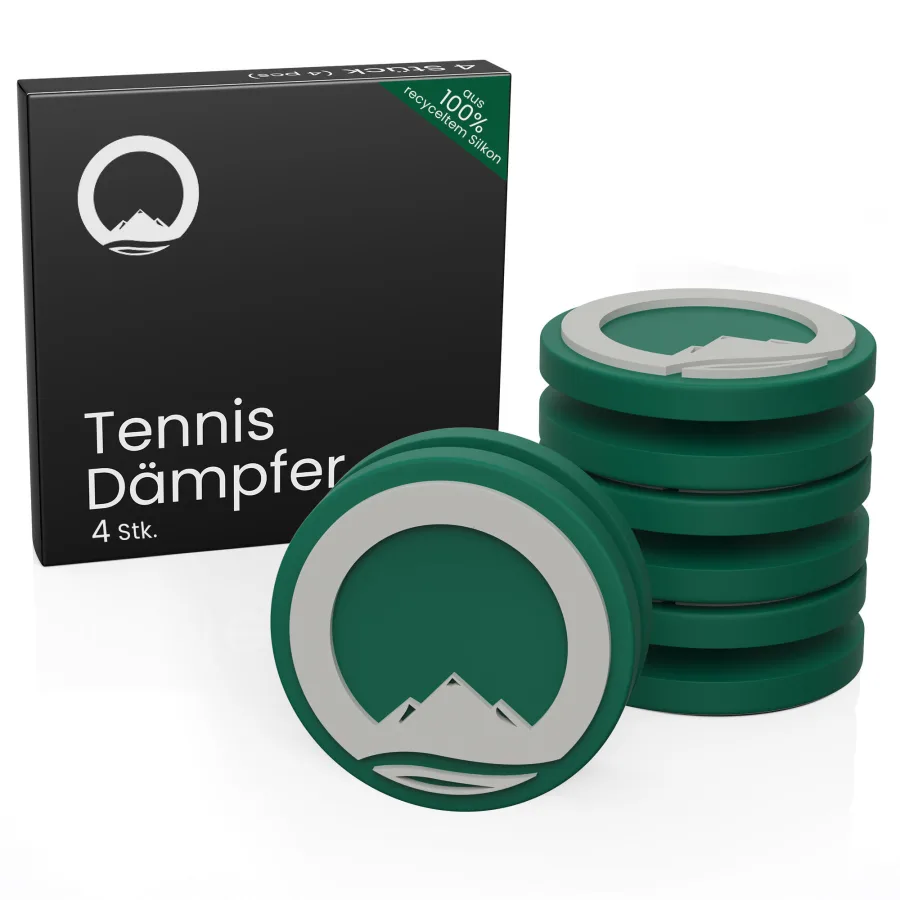 OTARO Tennisdämpfer für Tennisschläger 4 Stk. | 100% recycelt - Wimbledon-Grün