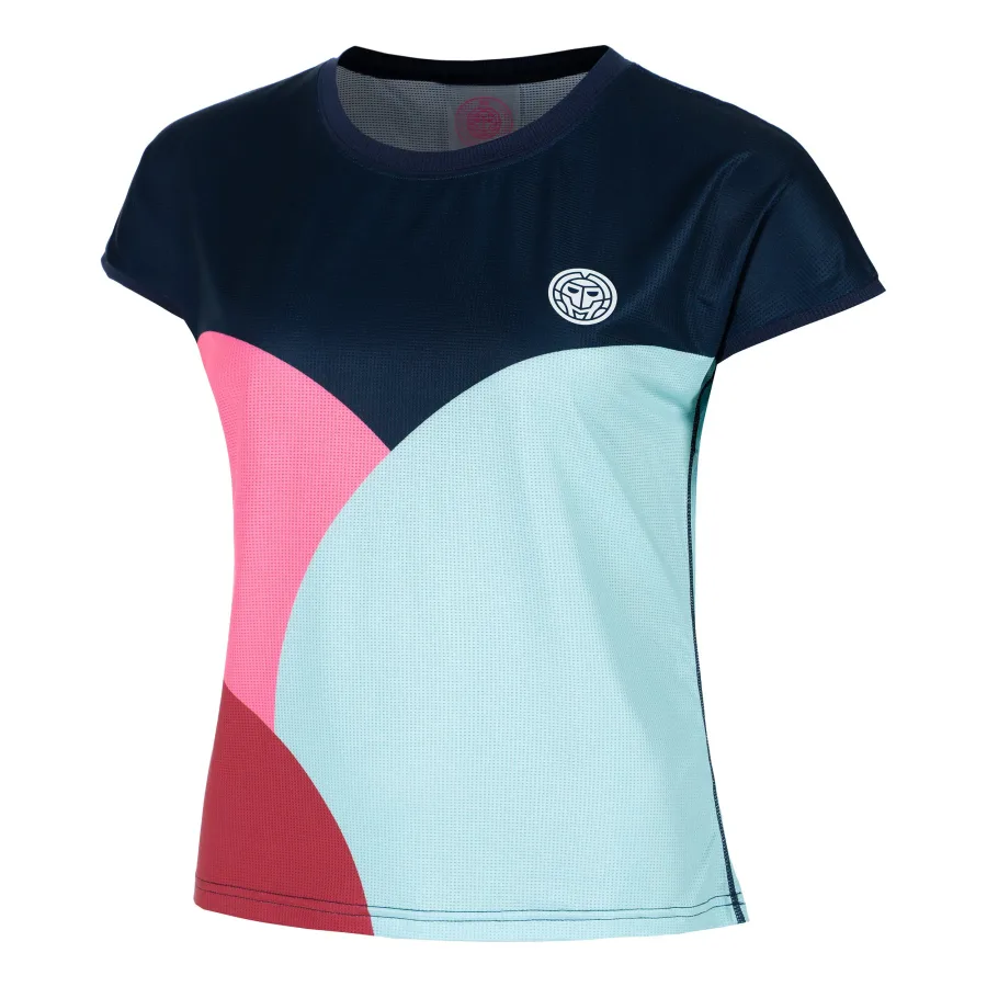BIDI BADU Bubble T-Shirt Damen-Dunkelblau,Türkis