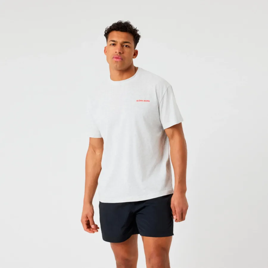 Björn Borg Borg Gym Oversized T-Shirt Herren - hellgrau