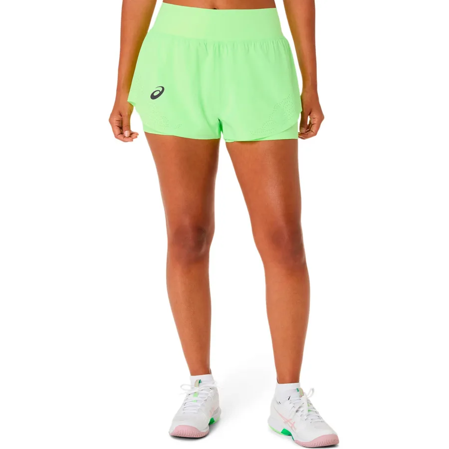 ASICS Match Laser Cut Shorts Damen-limette