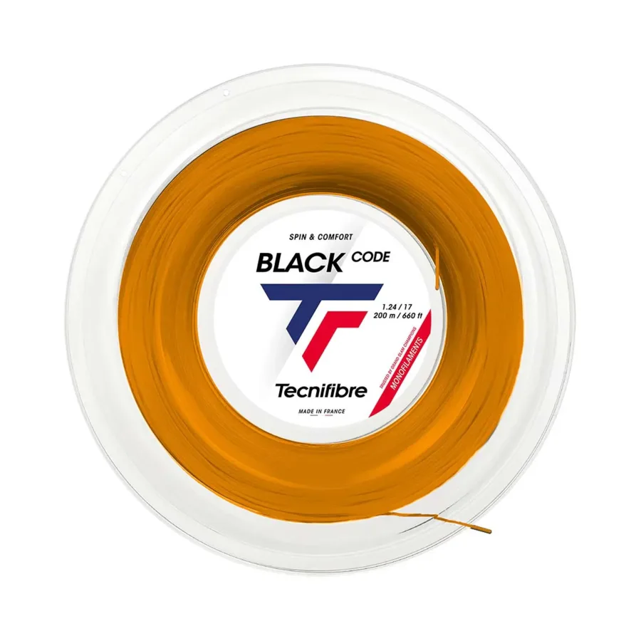 Tecnifibre Black Code Fire 200m Saitenrolle-Orange,Rot