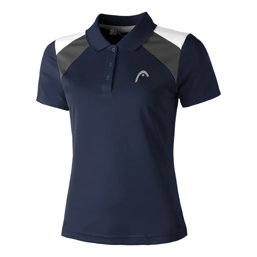 HEAD Club 22 Polo Damen - dunkelblau, grau