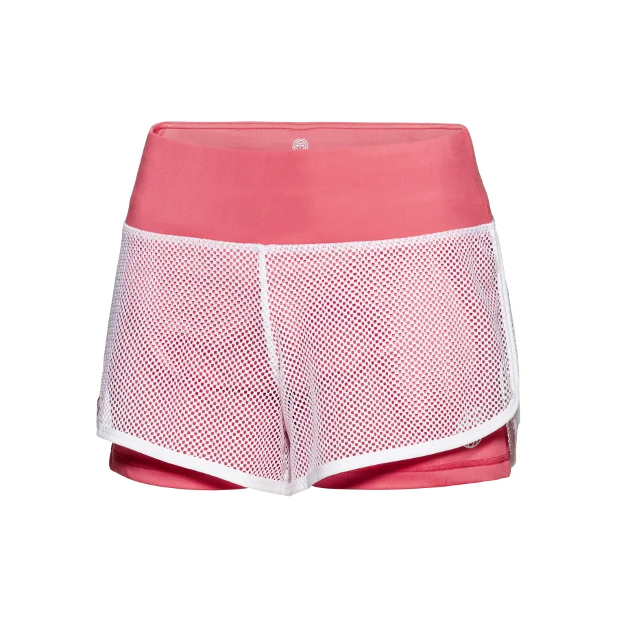 BIDI BADU Efia Tech (2in1) Shorts Damen-Koralle,Weiß