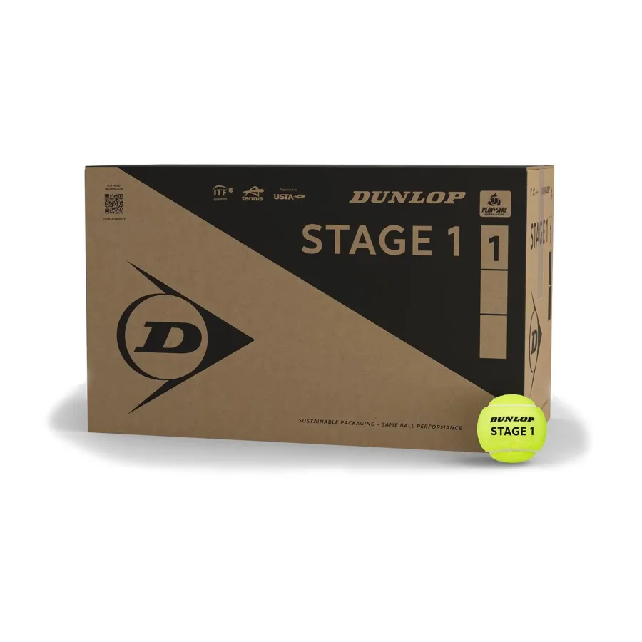 Dunlop Stage 1 Green Play and Stay Ball 18x 4er Dose -gelb