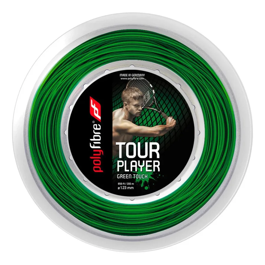 Polyfibre Tour Player Touch Saitenrolle 200m-Grün
