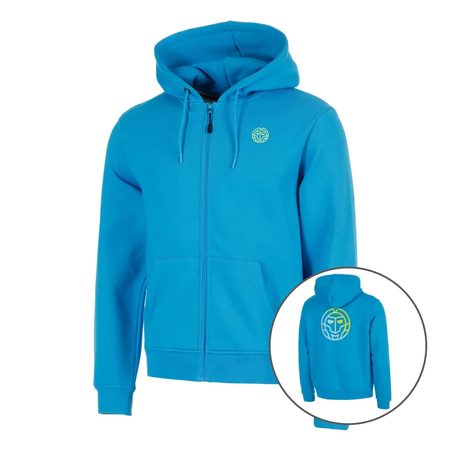 BIDI BADU Out of Control Backprint Zip Sweatjacke Herren-blau