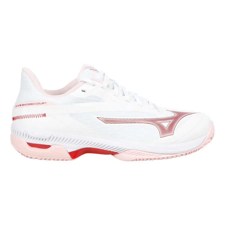 Mizuno Wave Exceed Court Sandplatzschuh Damen - weiß, berry