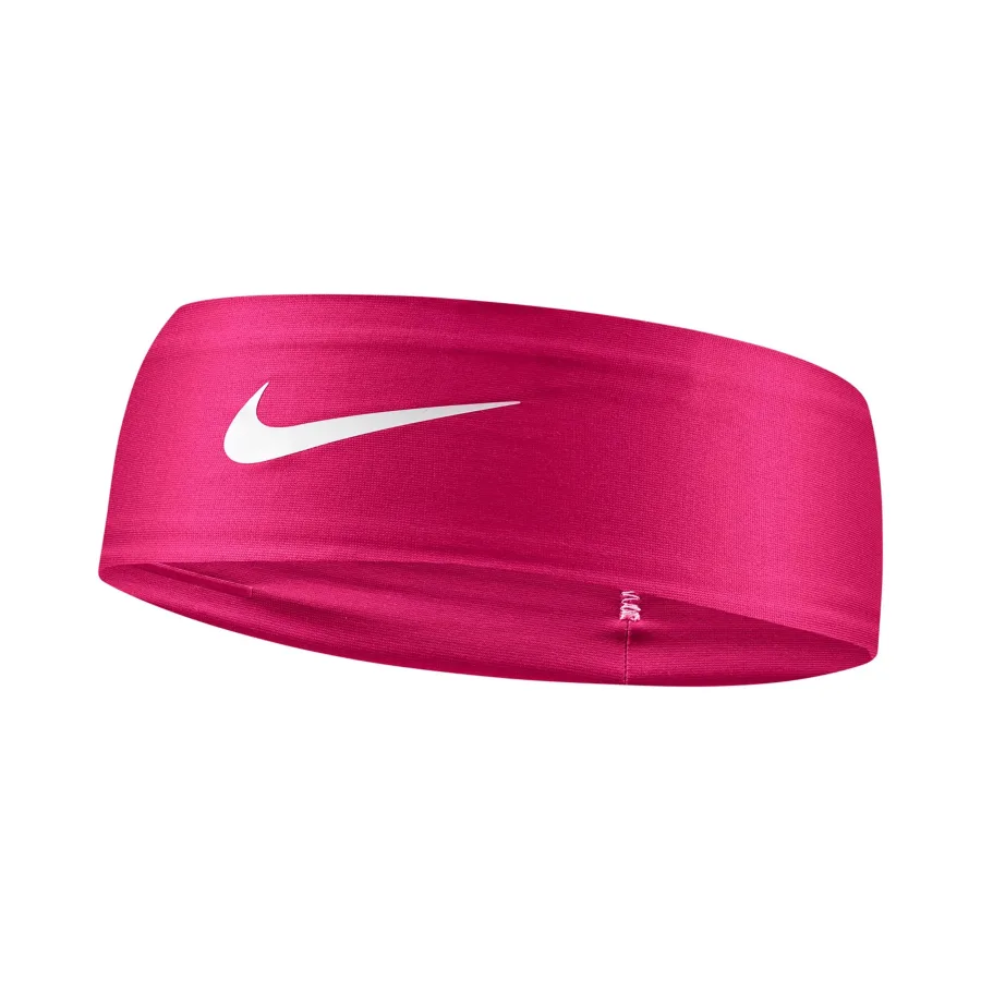 Nike Dri-Fit Fury Classic Stirnband Unisex - berry, weiß