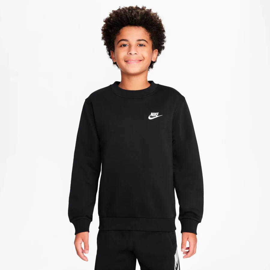 Nike Club Fleece Sweatshirt Kinder - schwarz