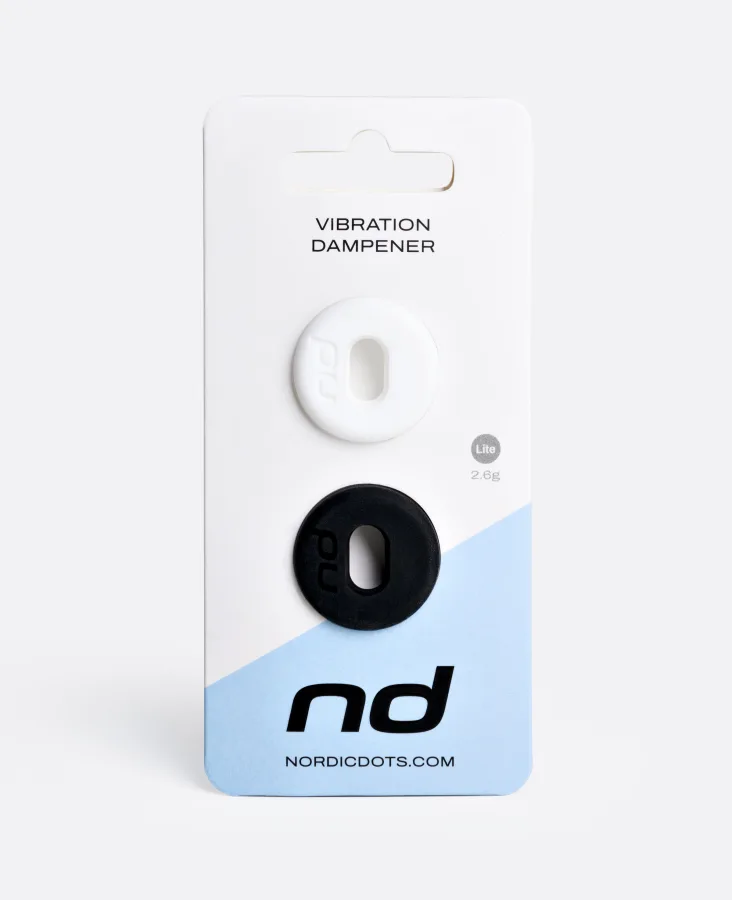 NORDICDOTS Vibrationsdämpfer für Tennisschläger Weiß/Schwarze LITE